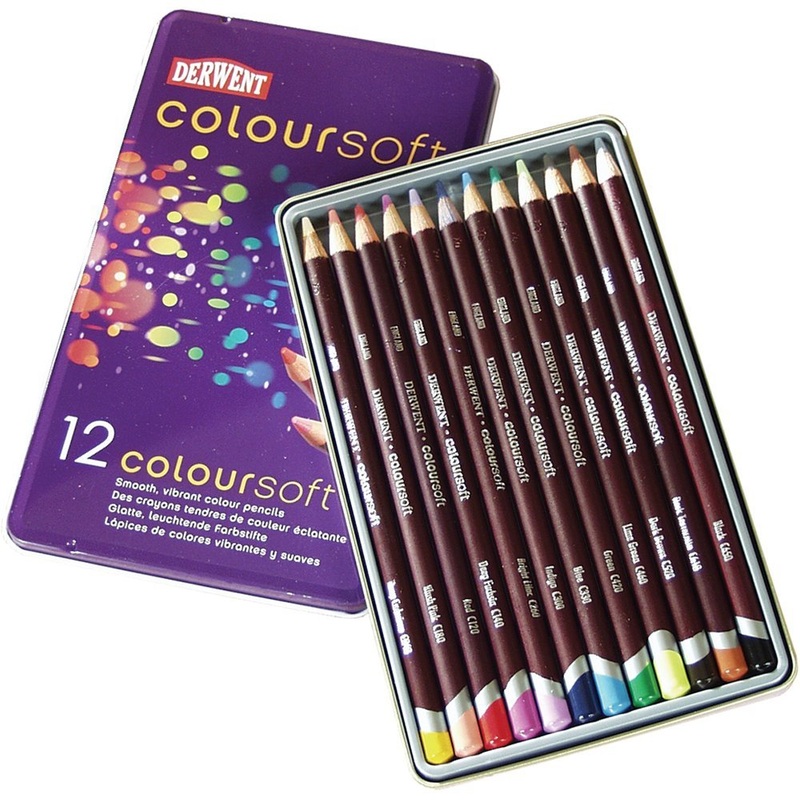 24 Colours Derwent INKTENSE Watercolour Pencils in Tin Art Adult Colouring  Books